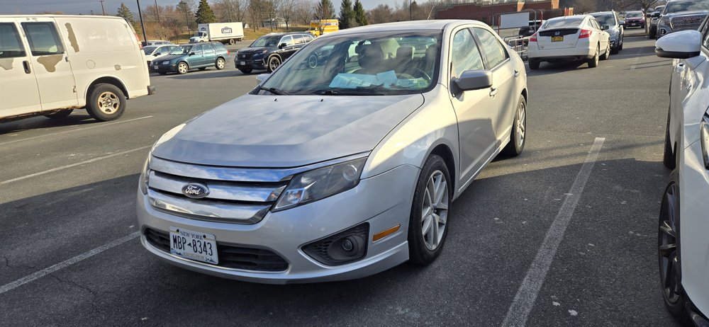 Silver Ford Fusion, repaired in Schenectady, NY
